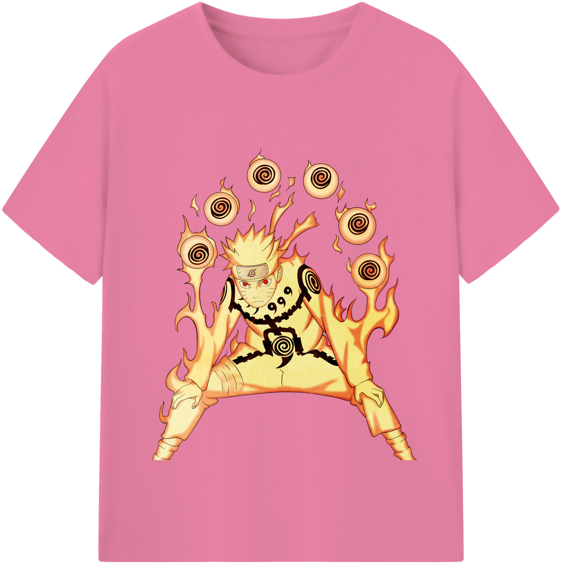 （画像用） NARUTO -ナルト- うずまき ナルト Uzumaki Naruto 綿100％半袖Tシャツ（フロントプリント）